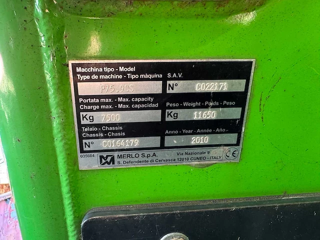 2010 - merlo - p75.9cs - telescopic handlers - afbeelding 19 van  35