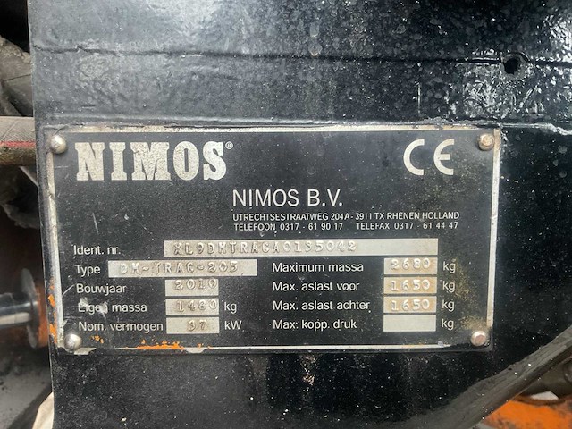 2010 - nimos - dm trac 205 - werktuigendrager met onkruidborstel - afbeelding 16 van  19