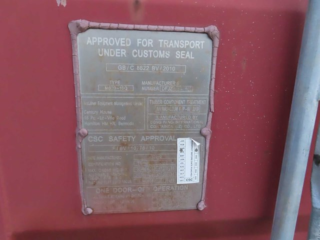 2010 - zeecontainer 20ft - afbeelding 3 van  7