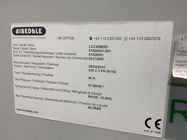 2010 airedale lcc40mod chiller - afbeelding 6 van  6