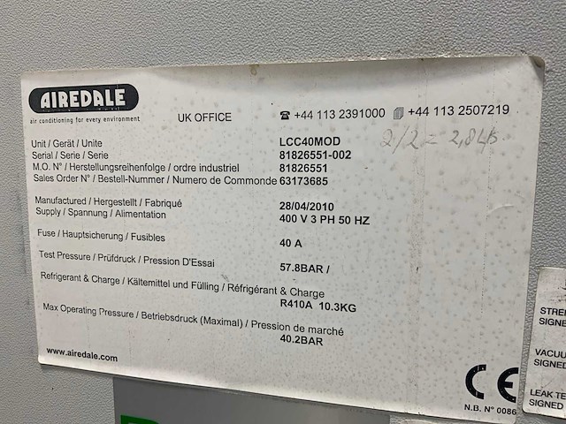 2010 airedale lcc40mod chiller - afbeelding 6 van  7
