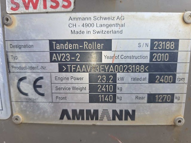 2010 ammann av23-2 duowals - afbeelding 8 van  8