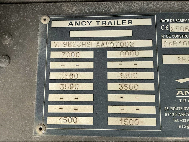 2010 ancy factory sr2bdc aanhangwagen - afbeelding 6 van  14