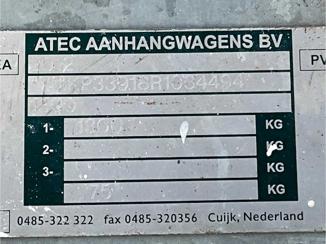 2010 atec / brouwer units stbk400lsvp schaft aanhangwagen / toilet - afbeelding 7 van  15