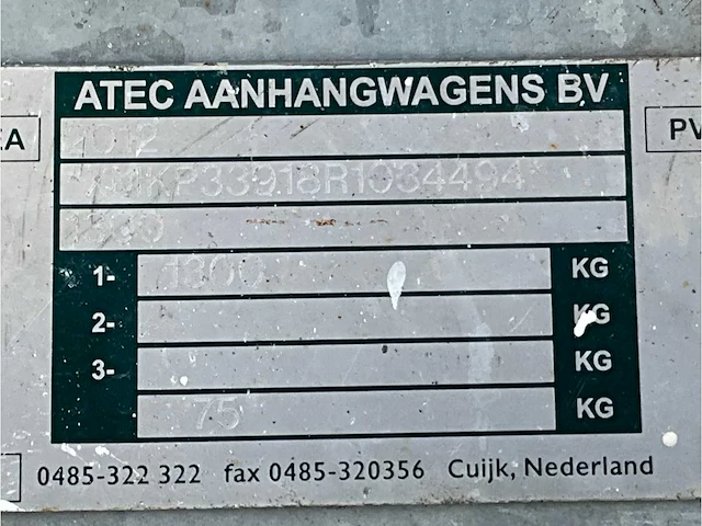 2010 atec / brouwer units stbk400lsvp schaft aanhangwagen / toilet - afbeelding 11 van  15