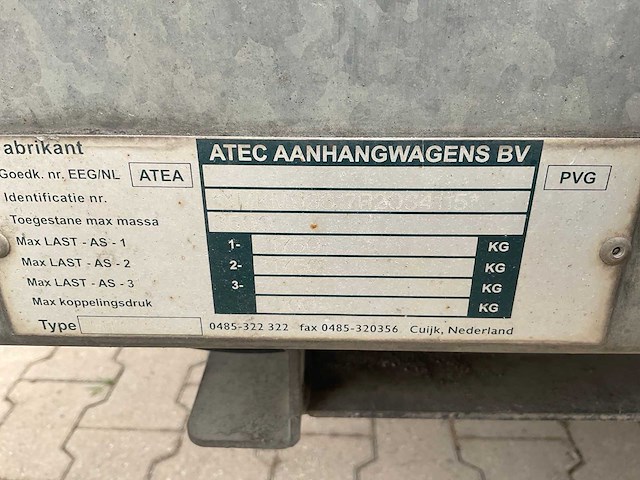 2010 atec mt1 graafmachine transporter / voertuig aanhangwagen - afbeelding 11 van  19