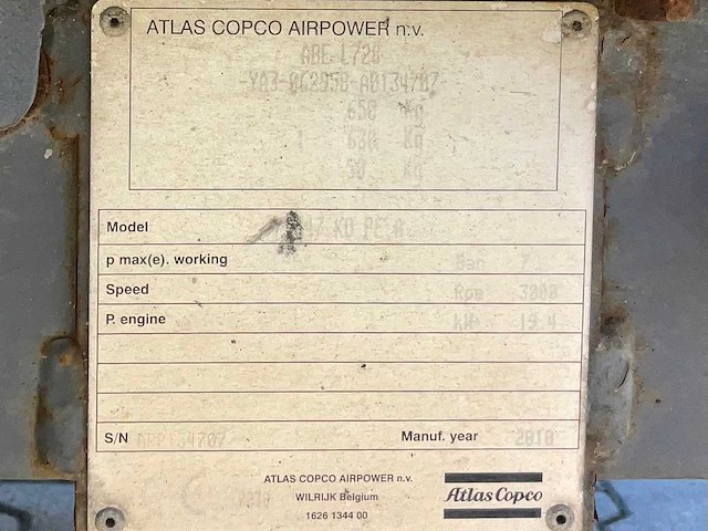 2010 atlas copco xas47 compressor aanhangwagen - afbeelding 10 van  15