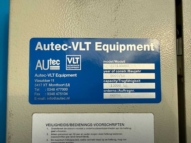 2010 autec atr16040c mobiele hefkolommen hefbrug - afbeelding 7 van  7