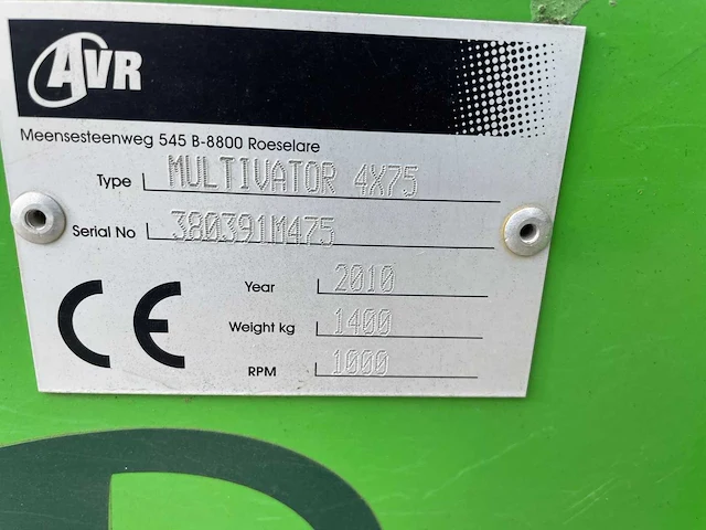 2010 avr multivator hd 4x75 volleveldsfrees – 3,00 m – 100 widiahaken - afbeelding 22 van  29