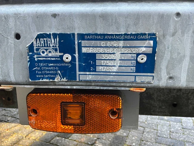 2010 barthau anhaengerbau sp 3502 plateuaanhanger - afbeelding 8 van  9