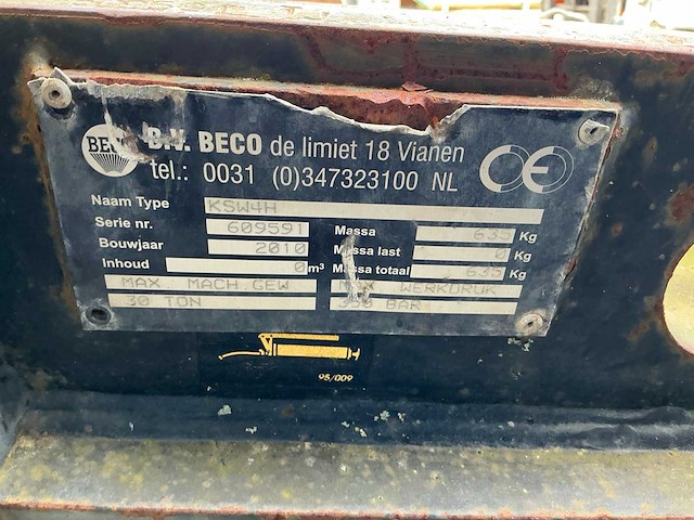 2010 beco ksw4h kanteljuk cw30 - afbeelding 7 van  7