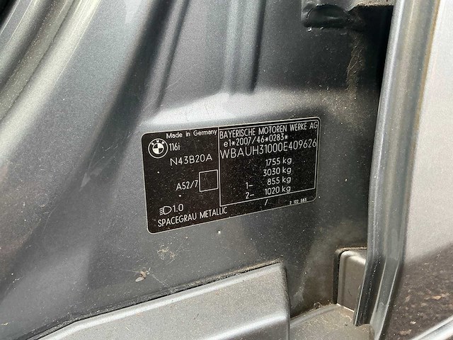 2010 bmw 116 i personenauto - afbeelding 38 van  43