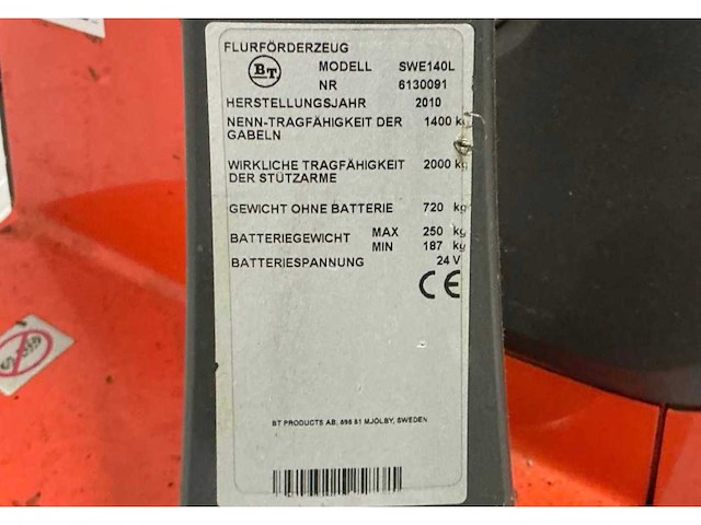 2010 bt swe140l stapelaar - afbeelding 7 van  8