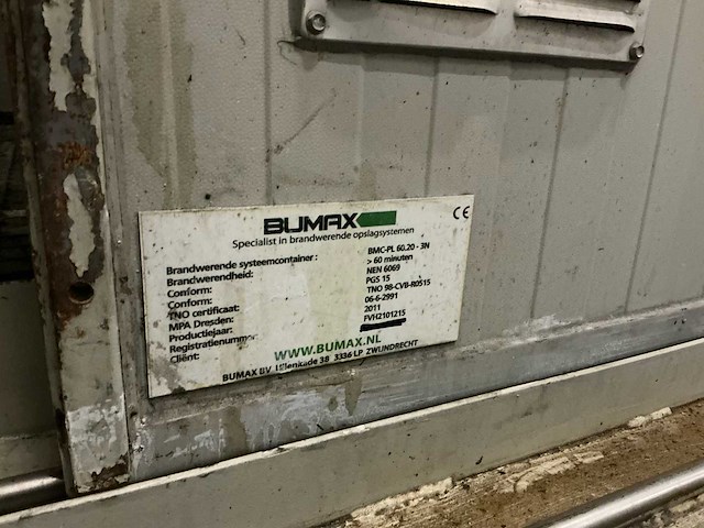 2010 bumax bmc-pl 60.20-3n pgs15 brandwerende schuifdeurcontainer (4x) - afbeelding 38 van  43