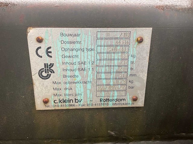 2010 c.klein graafbak, “cw1-300” - afbeelding 6 van  6