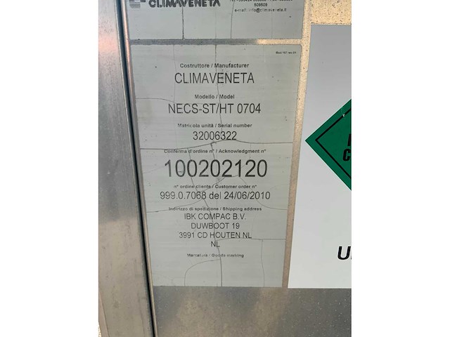 2010 climaveneta necs-st/ht 0704 chiller - afbeelding 7 van  9