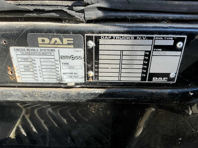 2010 daf emoss 1212 vrachtwagen, elektrisch - afbeelding 6 van  22
