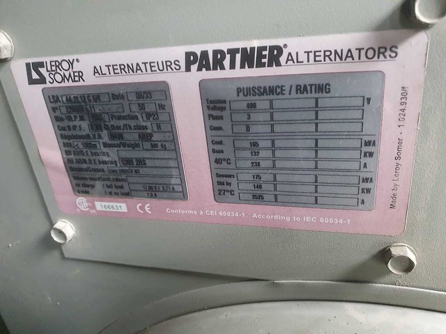 2010 doosan g160 stroomgenerator - afbeelding 2 van  6