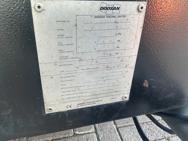 2010 doosan vg stroomgenerator - afbeelding 4 van  6