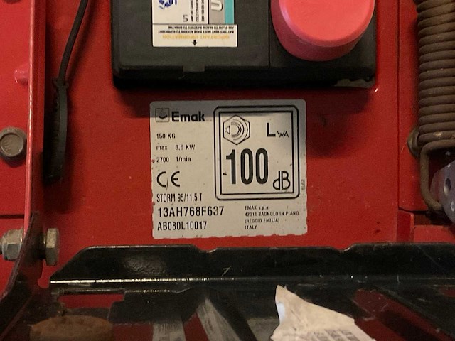 2010 efco storm 95/11.5t zitmaaier - afbeelding 8 van  8