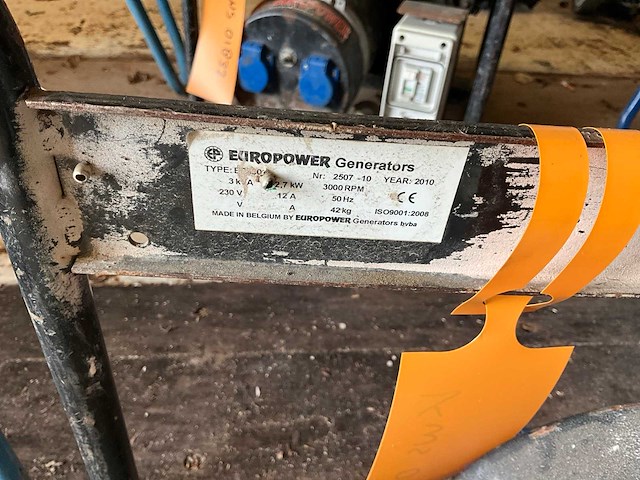 2010 europower ep3300 3 kva stroomaggregaat - afbeelding 4 van  4