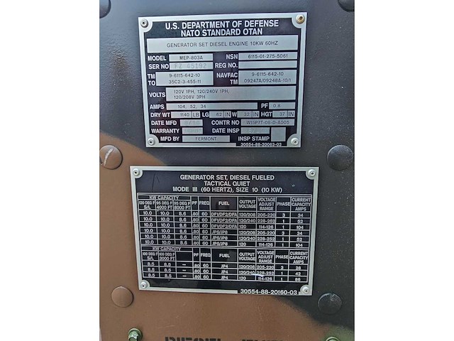 2010 fermont mep-803a diesel generator - 10 kw - afbeelding 7 van  7