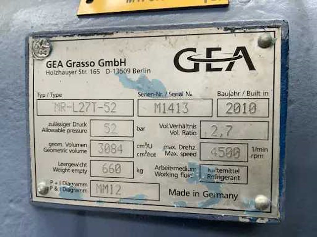 2010 gea grasso mr-l27t-52 chiller warmtepomp - afbeelding 8 van  18