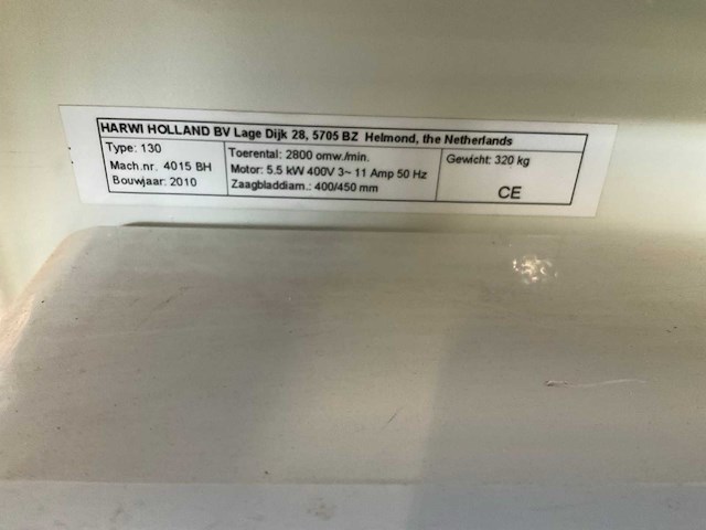 2010 harwi 130 cirkelzaagmachine - afbeelding 6 van  6