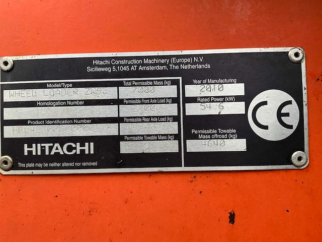 2010 hitachi zw95 shovel - afbeelding 33 van  38