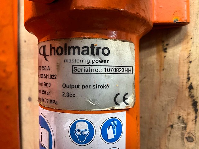 2010 holmatro hts 550a hydraulische handpomp-set met cilinders en toebehoren - afbeelding 5 van  5