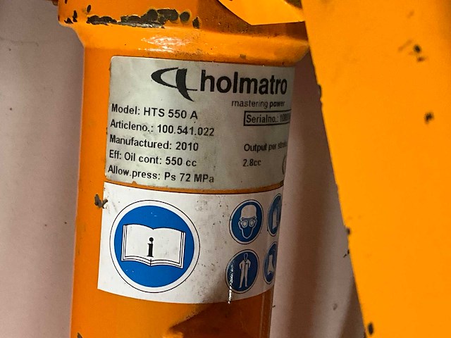 2010 holmatro hts 550a hydraulische handpomp-set met cilinders en toebehoren - afbeelding 5 van  6