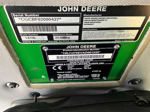 2010 john deere 1470e eco3 harvester - afbeelding 51 van  51