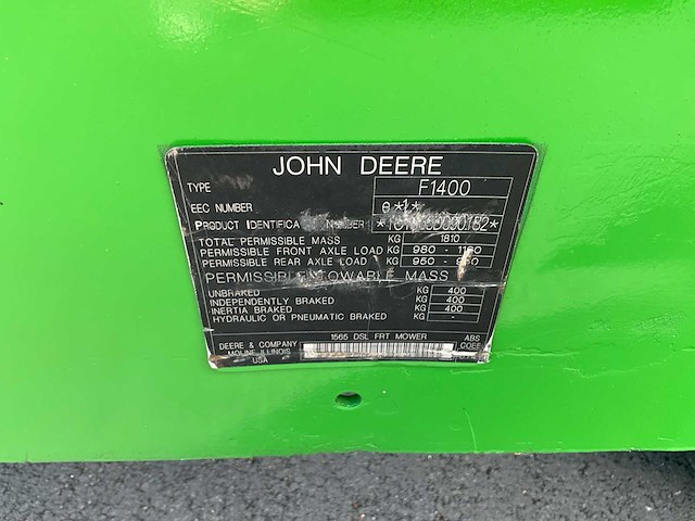 2010 john deere 1565 4wd zitmaaier - afbeelding 25 van  33