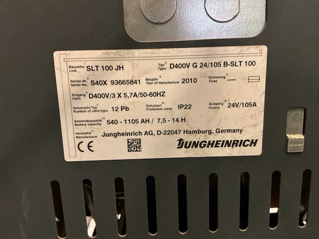 2010 jugenheinrich alt 100ah acculader - afbeelding 6 van  6