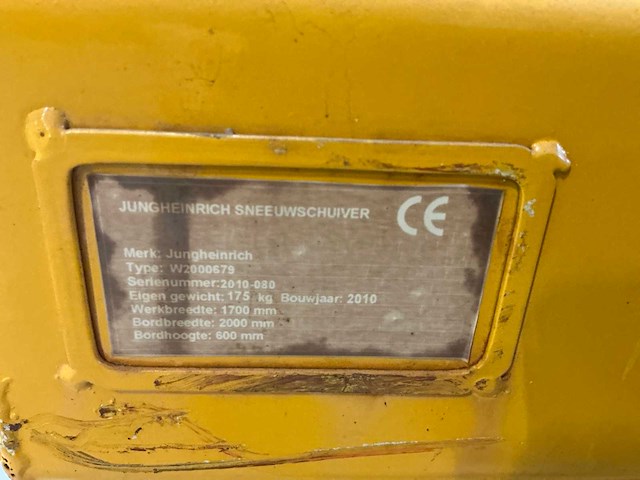 2010 jungheinrich sneeuwschuiver voor heftruck - afbeelding 6 van  6