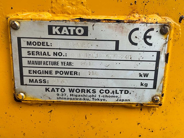 2010 kato hd820vlc rupsgraafmachine - afbeelding 20 van  27