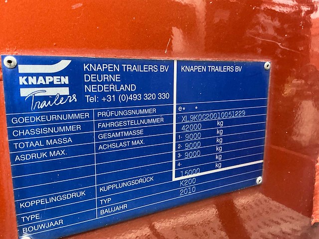 2010 knapen k200 oplegger - afbeelding 24 van  25