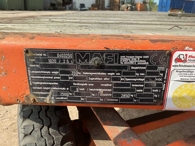 2010 mafi 1020 aanhanger - afbeelding 5 van  5