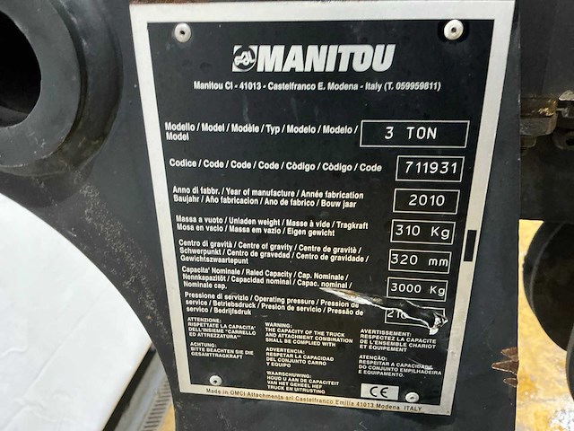 2010 manitou 3 ton kabellier verreiker - afbeelding 2 van  8
