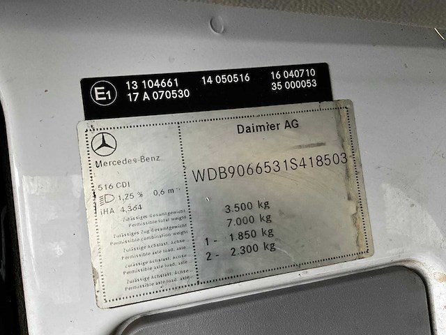 2010 mercedes-benz sprinter 516 cdi bedrijfswagen - afbeelding 25 van  31