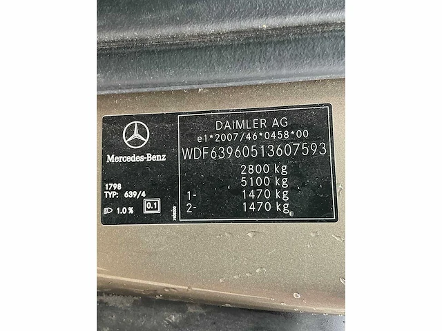 2010 mercedes-benz vito 116 cdi 343 dc comf. bedrijfswagen - afbeelding 17 van  24