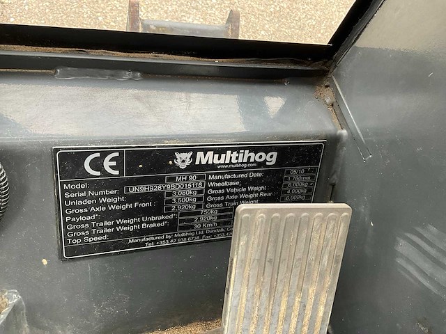2010 multihog mh90 vierwielaangedreven werktuigendrager t-03-dph - afbeelding 24 van  30