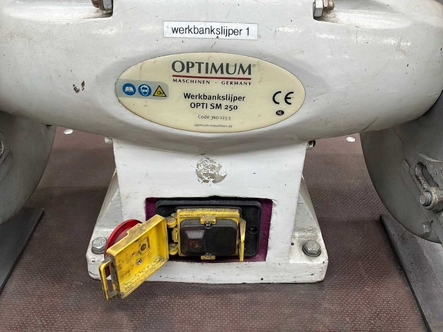 2010 optimum opti sm 250 werkbankslijpmachine - afbeelding 6 van  7