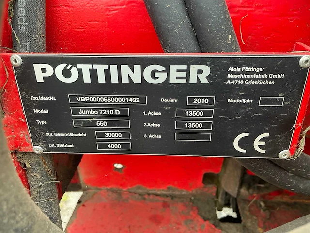 2010 pottinger jumbo 7210 d opraapwagen - afbeelding 22 van  23