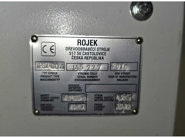 2010 rojek kpsn 400 a gecombineerde vlakvandiktebank - afbeelding 6 van  14