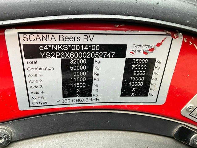 2010 scania p 360 b 6x6 hhz vrachtwagen - afbeelding 8 van  27