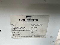 2010 schröder ask 1500 kantbank - afbeelding 14 van  21