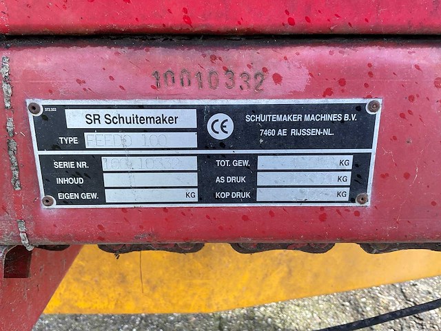 2010 schuitemaker feedo 100-20 voerdoseerwagen - afbeelding 5 van  13