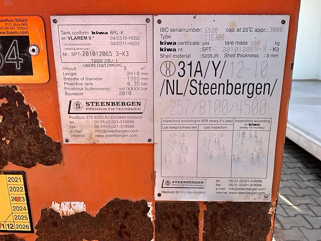 2010 steenbergen cie 300 brandstof opslagtank - afbeelding 9 van  9