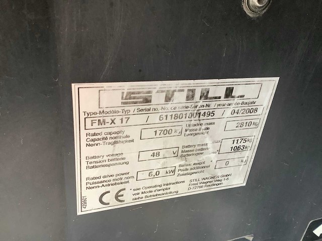 2010 still fm-x17 vorkheftruck - afbeelding 9 van  9